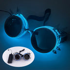 Cyberpunk LED Sunglasses With Sculpted Luminous Frame