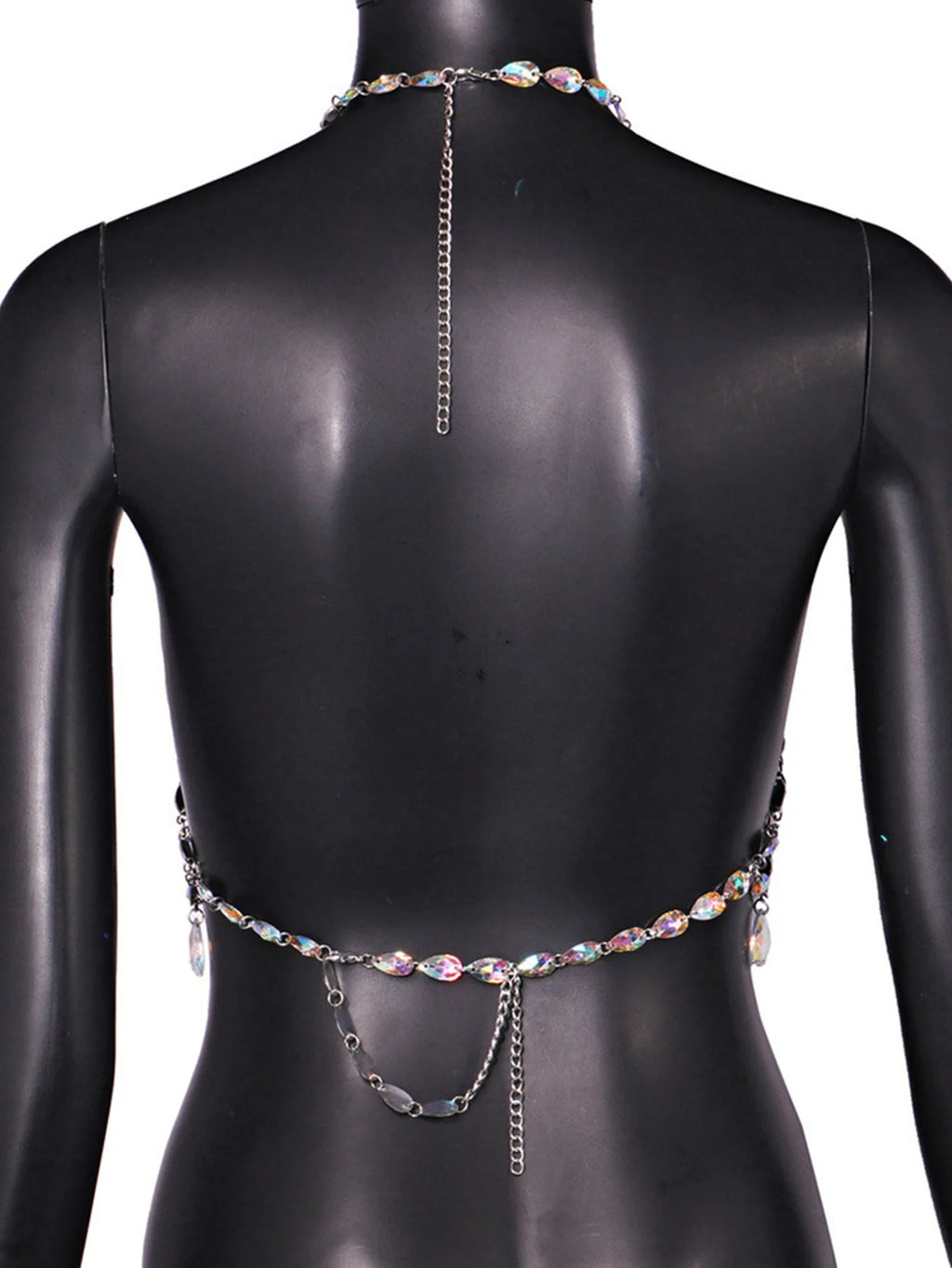 Rhinestone See-Through Top