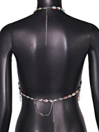 Rhinestone See-Through Top