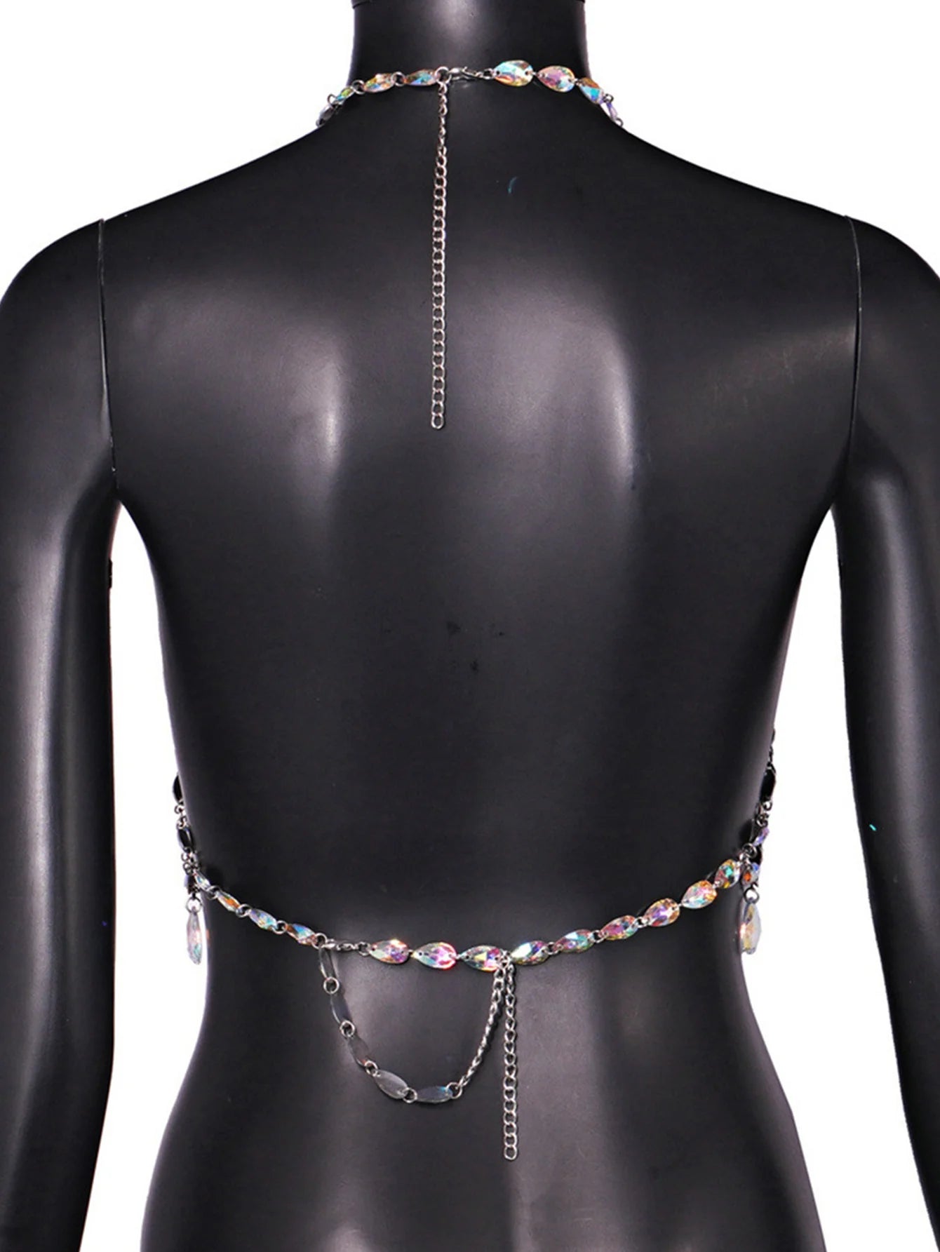 Rhinestone See-Through Top