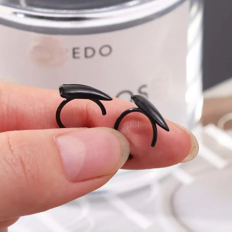Fake Lip Ring In Brushed Stainless Steel Gothicore