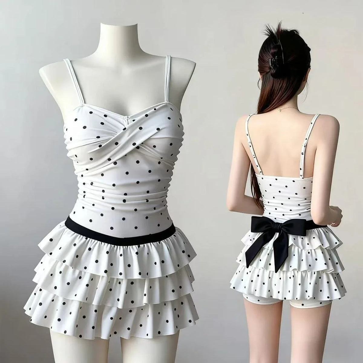 Bikini Set Featuring High Waist Cut And Abstract Print