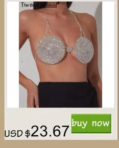 Rhinestone See-Through Top