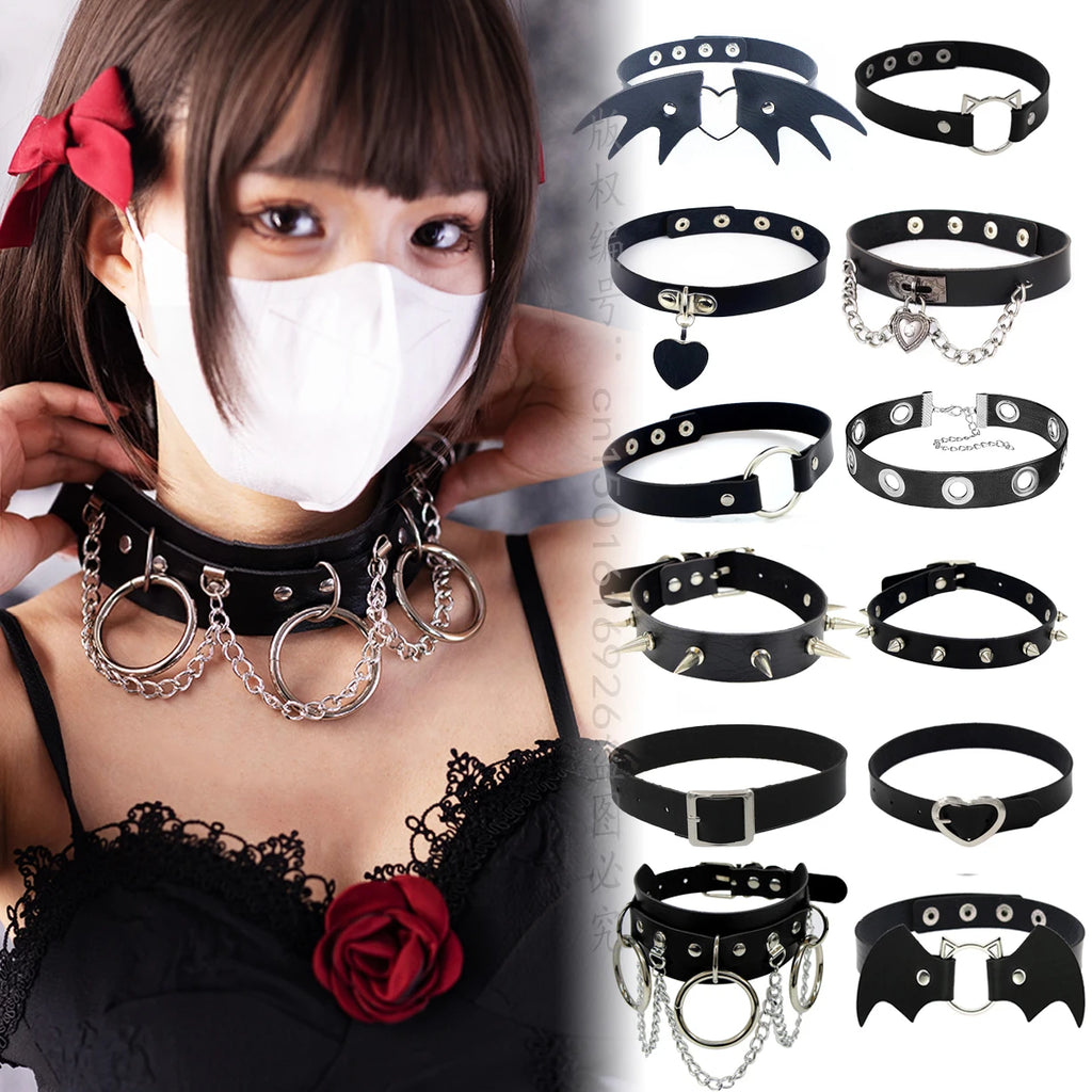 Choker Necklace In Leather