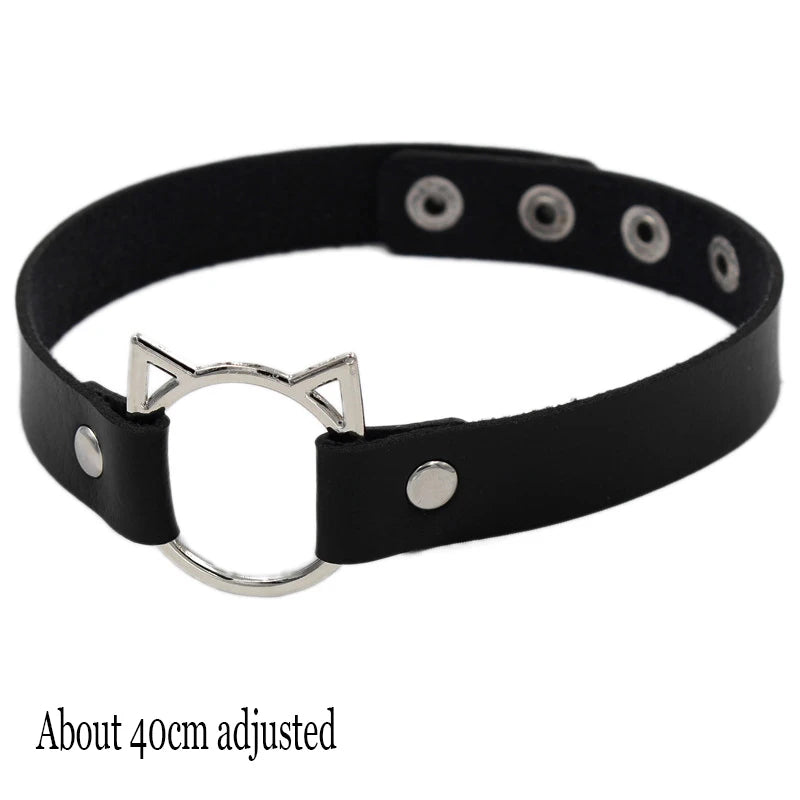 Choker Necklace In Leather