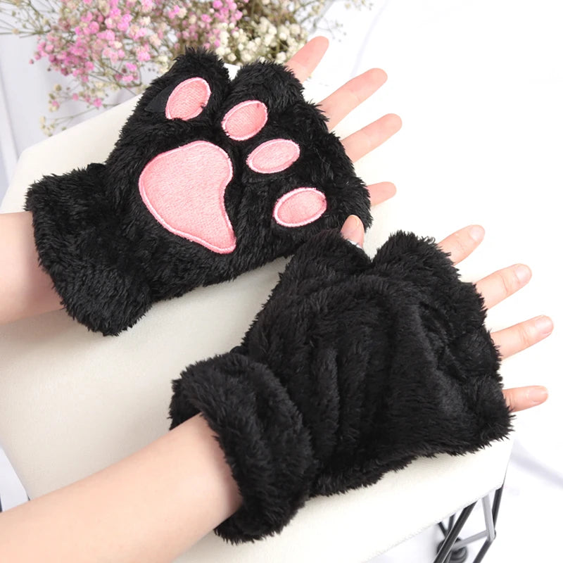 Fingerless Cat Paw Gloves