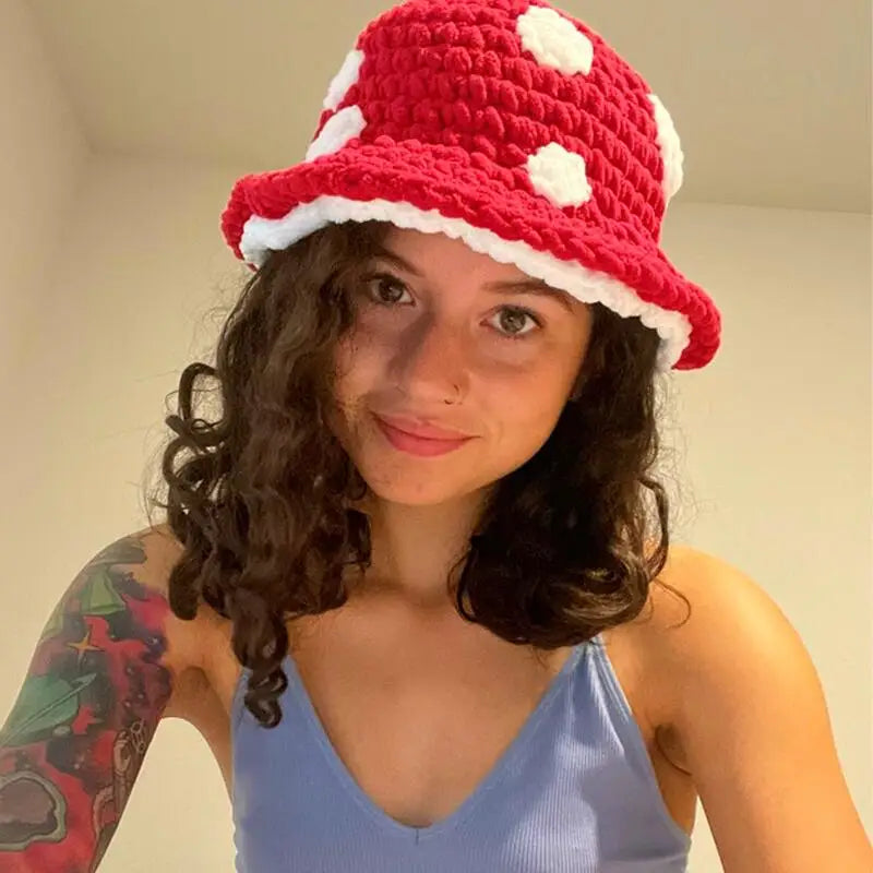 Crochet Mushroom Hat