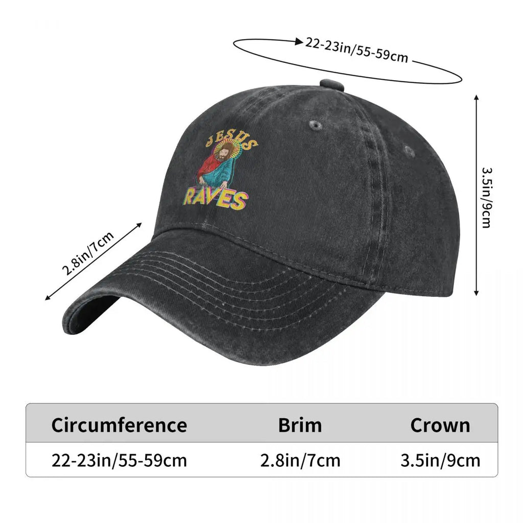 Jesus Raves Baseball Dad Cap
