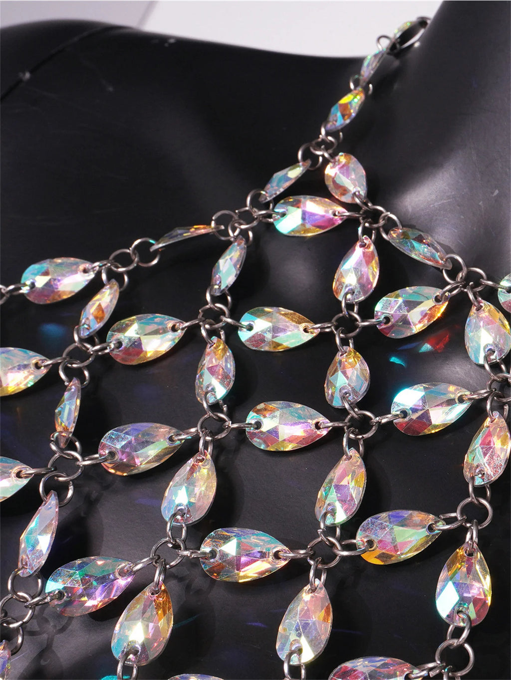 Rhinestone See-Through Top