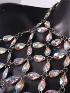 Rhinestone See-Through Top