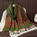 Pashmina Shawl Scarf With Bold Artisan Print