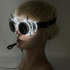 Cyberpunk LED Sunglasses With Sculpted Luminous Frame