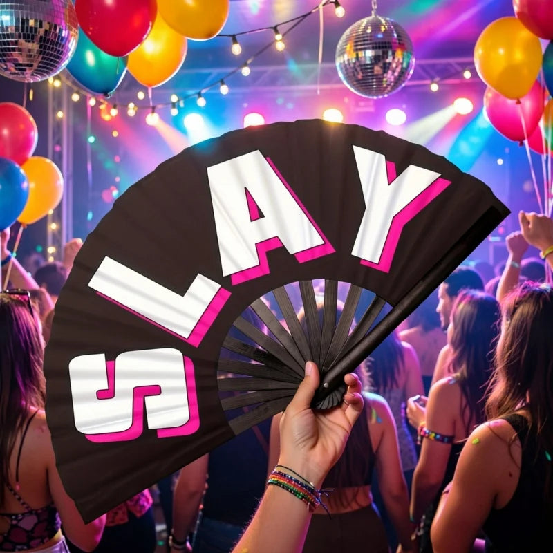 "SLAY" Hand Fan